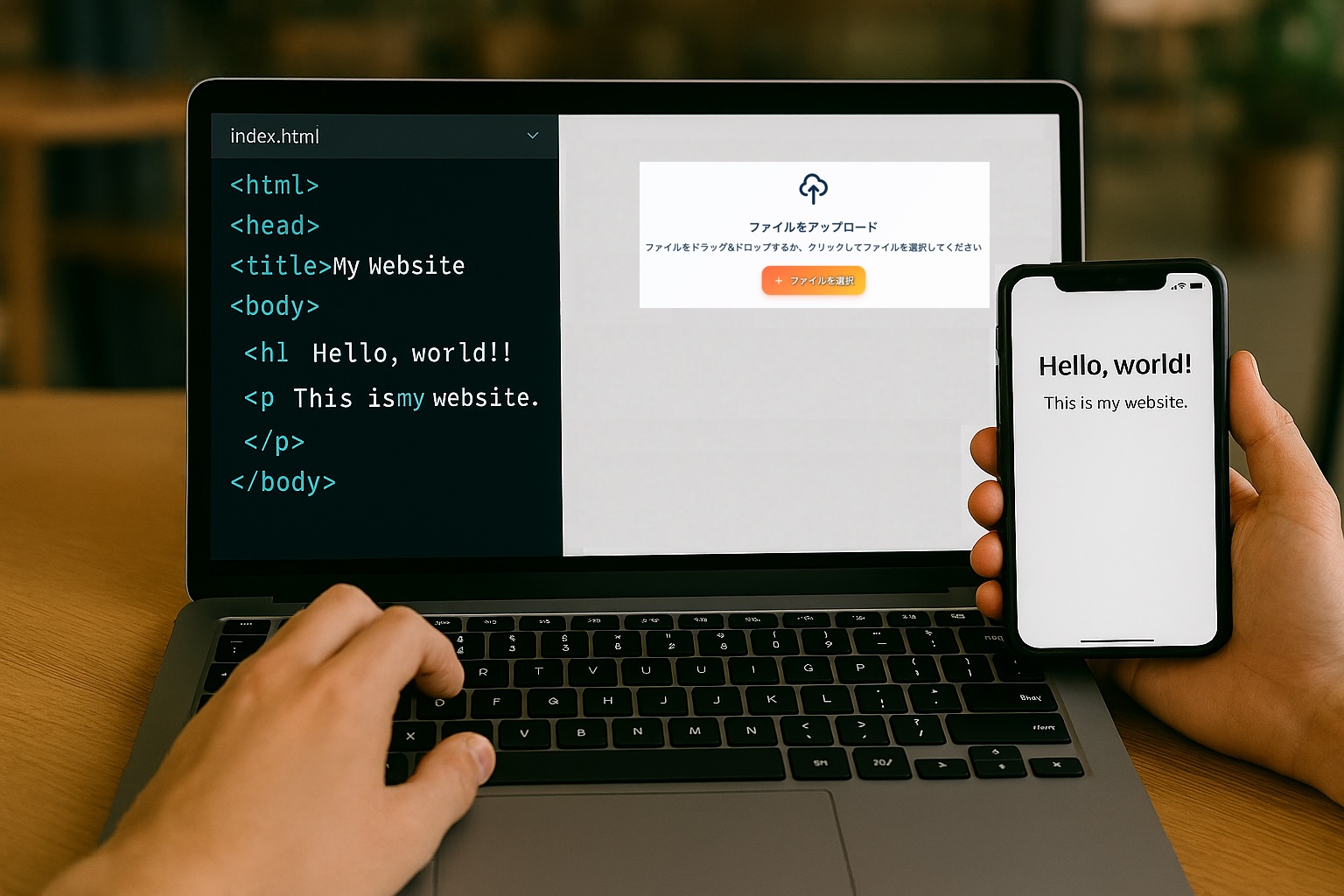 すぐサイト - HTMLファイルをアップロードして簡単に公開できるホスティングサービスのイメージ